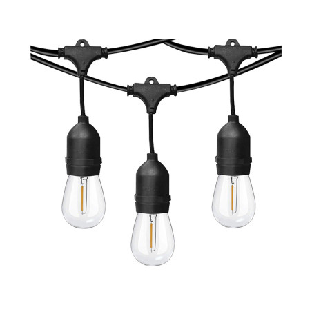 70-297 - Trädgårds ljusslinga 12 LED-lampor 230V GS-02 | HandlaSmidigt.se