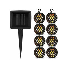 70-290 - Trädgårdssolbollsgirland med 8 varmvita LED-lampor GS-01 | HandlaSmidigt.se