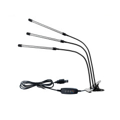 71-301- Golvlampa för odling av växter med trippelklämma