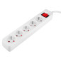 Förlängningssladd 5m, 3x1.5mm2, 5G, vit, ON/OFF