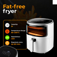 CR 6313 Fettfri fritös - 12 program 5,0 l - airfryer