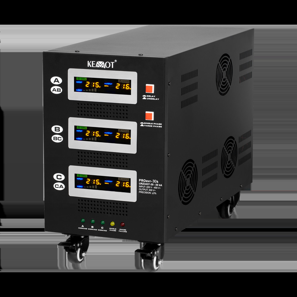 Automatisk trefas spänningsregulator KEMOT PROavr-30k