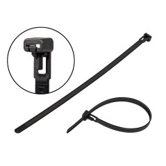 41-310- Bandklämma 7,6x250mm svart avtagbar