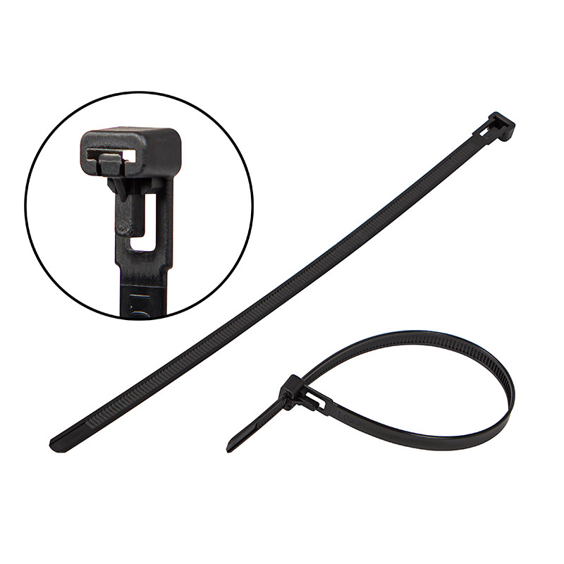 41-310- Bandklämma 7,6x250mm svart avtagbar