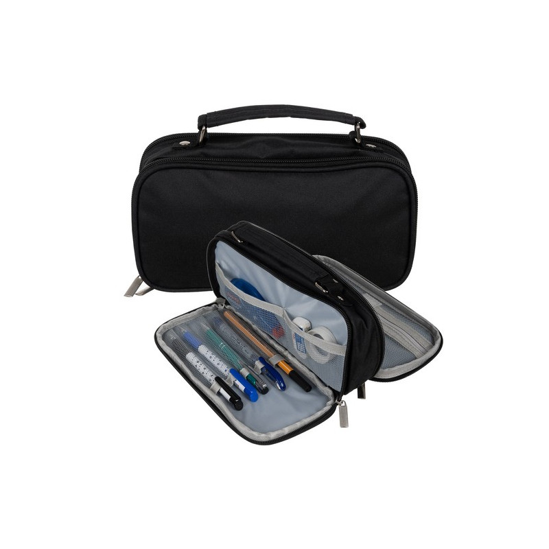 Pennfodral dubbelt utfällbart - svart Maaleo 24516