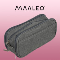Pennfodral med tre fack - grå Maaleo 24512