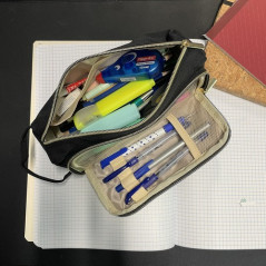 Pennfodral med dubbla fack - svart Maaleo 24502