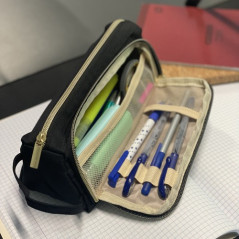 Pennfodral med dubbla fack - svart Maaleo 24502