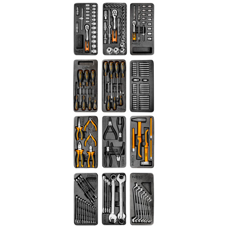 Verktygsskåp, 7 lådor + 176 verktyg