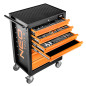 Verktygsskåp, 7 lådor + 129 verktyg