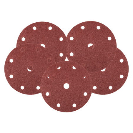 Sliprondeller 150 mm, P60, 5 st, med 9 hål, till 04-721.