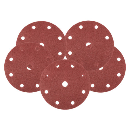 Sliprondeller 150 mm, P100, 5 st, med 9 hål för 04-721