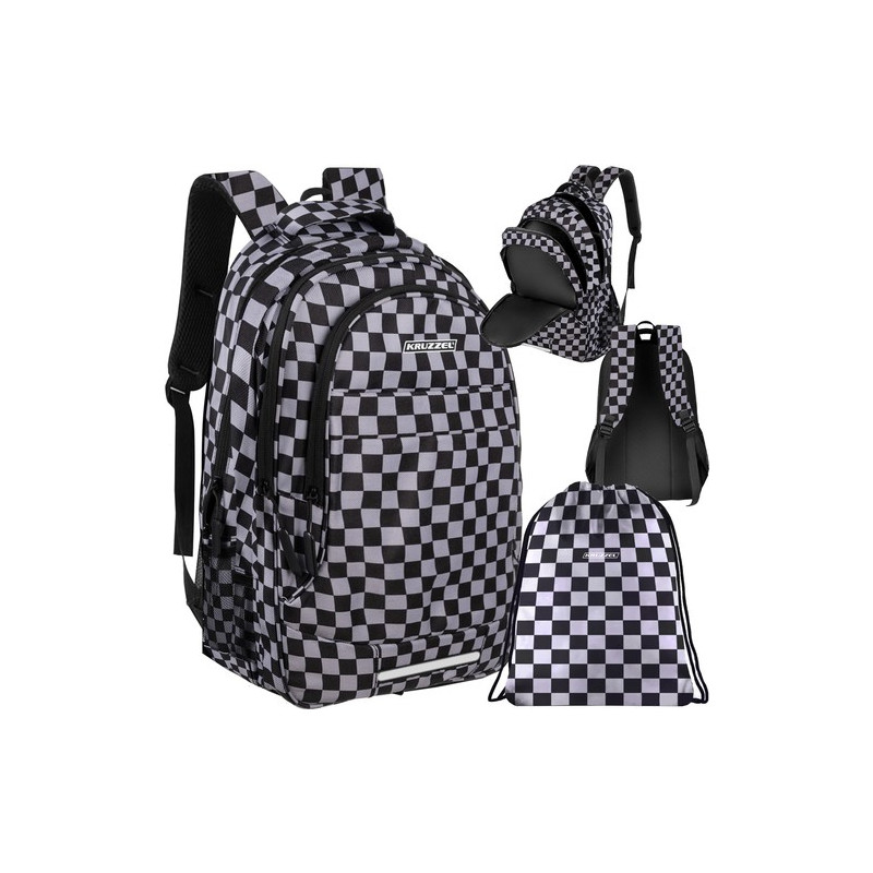 Ryggsäck 30L - schackbräda Kruzzel 24531