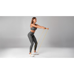 Elastisk träningsgummiband - Power Band PL-3, svart 16-32 kg REBEL ACTIVE