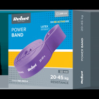 Elastisk träningsgummiband - Power Band PL-4, lila 20-45 kg REBEL ACTIVE