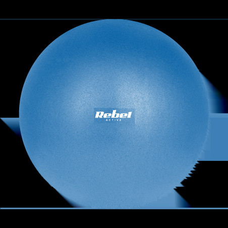 Minigymnastikboll för rehabiliteringspilates, 25 cm, blå färg, REBEL ACTIVE.