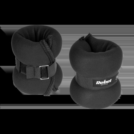 Viktmanschetter för fotleder och handleder 2x1kg, REBEL ACTIVE