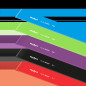 Set med TPE-träningsgummiband 2m - Flat Band Ls-1, 1,5-11,5 kg, 5 band, REBEL ACTIVE