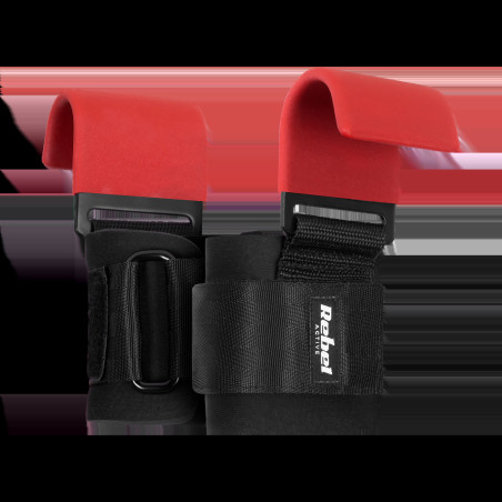 Träningskrokar, stånggrepp för marklyft, REBEL ACTIVE