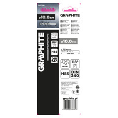 Bor till metall HSS, DIN 340, förlängd, 10 mm.