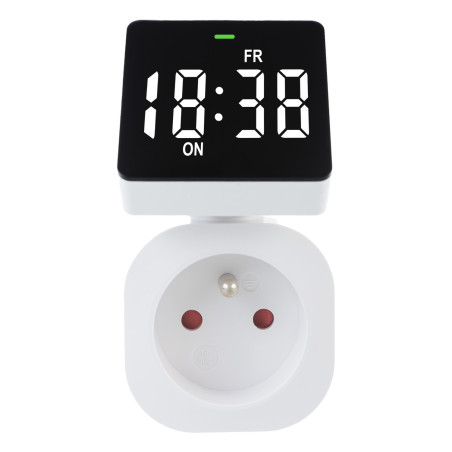 Tidsbrytare - digital timer GreenBlue, max belastning 16A, IP20, GB610 E