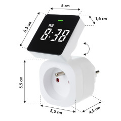 Tidsbrytare - digital timer GreenBlue, max belastning 16A, IP20, GB610 E | HandlaSmidigt.se