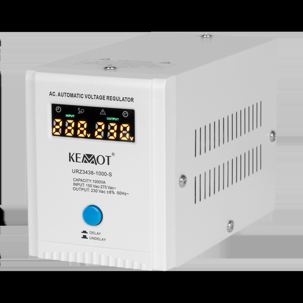 Automatisk spänningsstabilisator KEMOT SER-1000-S, precision 8%
