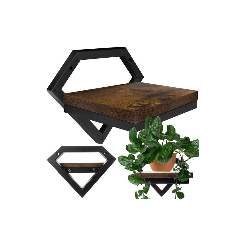 Väggmonterad hylla Ruhhy 24253