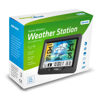 Trådlös väderstation GreenBlue, färgad, med DCF-system, månfas, barometer, kalender, strömförsörjning, GB540N.