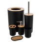 Badrumstillbehör set - svart Ruhhy24636