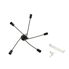 ZD74A Modern taklampa 5 svart