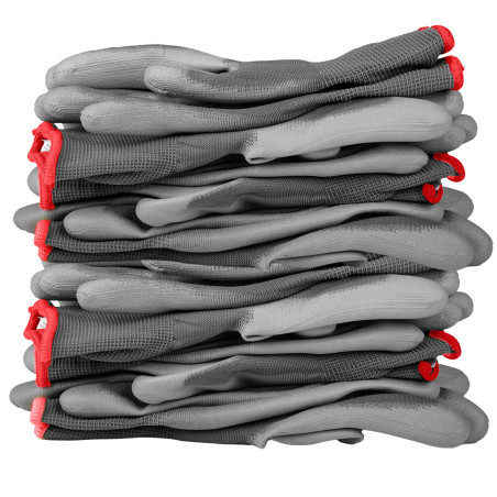 Arbetshandskar, polyester belagd med PU, 4131X, storlek 7