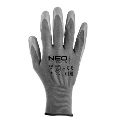 Arbetshandskar, polyester belagd med PU, 4131X, storlek 11