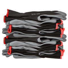 Arbetshandskar, polyester belagd med nitril, 4131X, storlek 7