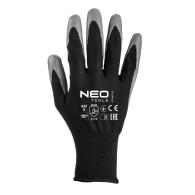 Arbetshandskar, polyester belagd med nitril, 4131X, storlek 11