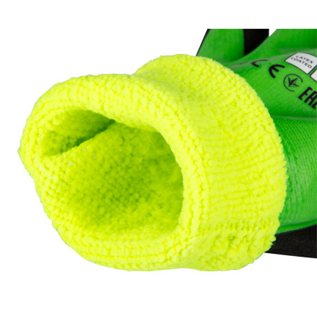 Arbetshandskar fodrade, polyester belagd med latex (2 lager), 3241X, storlek 8