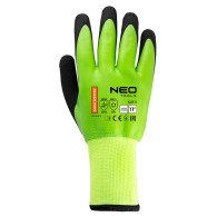 Arbetshandskar fodrade, polyester belagd med latex (2 lager), 3241X, storlek 11