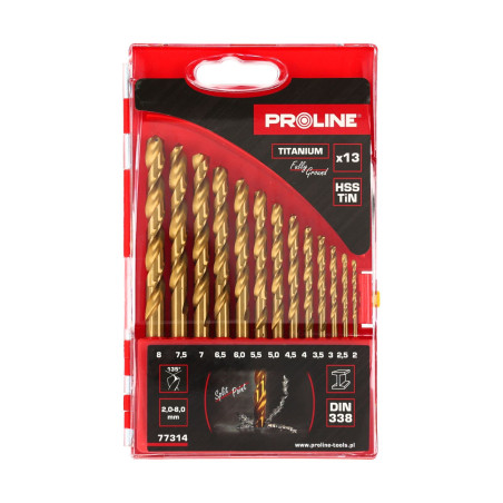 Borrsatser för metall hsstin din338 slipning. 13 stycken (2-8mm) Proline. | HandlaSmidigt.se