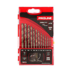 Borrsatser för metall HSSCo DIN338 slipning. 13 st (1,5-6,5 mm) Proline. | HandlaSmidigt.se