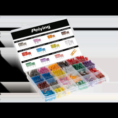 Bil säkringar för bilar, låda med 250 stycken.