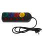 Strömförsörjningslist Maclean, förlängningssladd med 4 uttag + USB A / C, med strömbrytare, 250VAC/10A, 1,5m, svart, MCE508 B