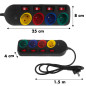 Strömförsörjningslist Maclean, förlängningssladd med 4 uttag + USB A / C, med strömbrytare, 250VAC/10A, 1,5m, svart, MCE508 B