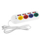 Strömförsörjningslist Maclean, förlängningssladd med 4 uttag + USB A / C, med strömbrytare, 250VAC/10A, 1,5m, vit, MCE508 W.