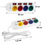 Strömförsörjningslist Maclean, förlängningssladd med 4 uttag + USB A / C, med strömbrytare, 250VAC/10A, 1,5m, vit, MCE508 W.