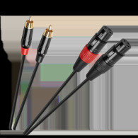 Kabelanslutningskabel Cabletech XLR - 2RCA 1m