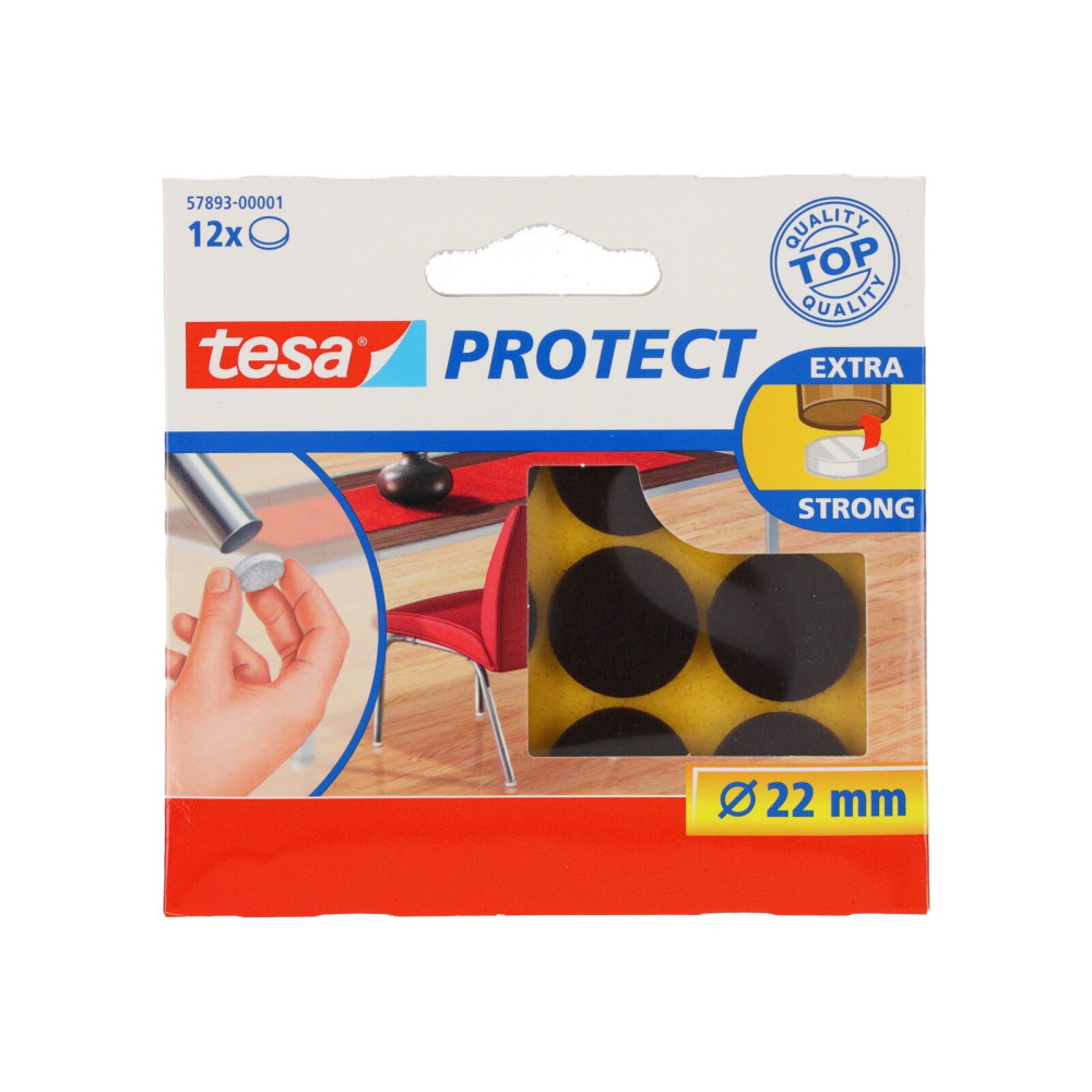Podkładki filcowe fi-22mm, brązowe, 12szt. Podkładki filcowe fi-22mm, brązowe, 12szt.
