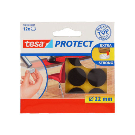 Filtpads med en diameter på 22 mm, bruna, 12 stycken.