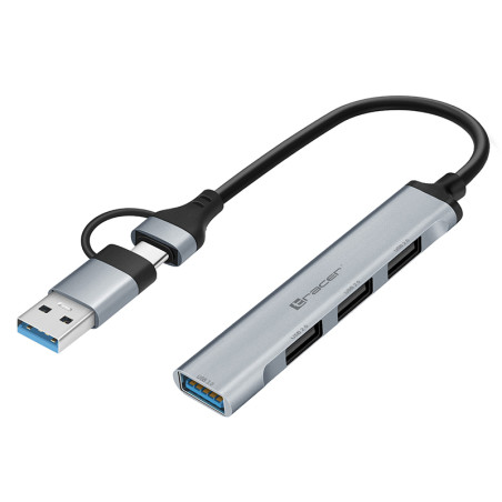ADAPTER TRACER A-4, USB Type-C till USB-A, 4x USB-A