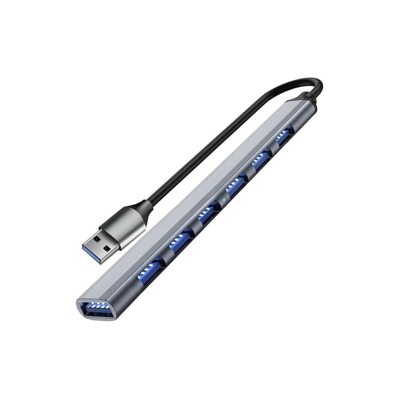 USB-hubb - 1 port 3.2 + 6 portar 2.0 Izoxis 24374