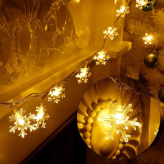 DA324 LED-julljus 3m snöflingor